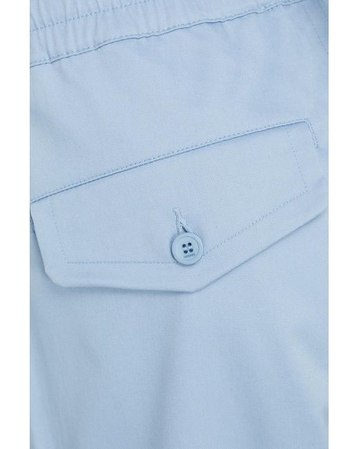 Sandro Blue Gamma Cotton-blend Twill Drawstring Shorts for men