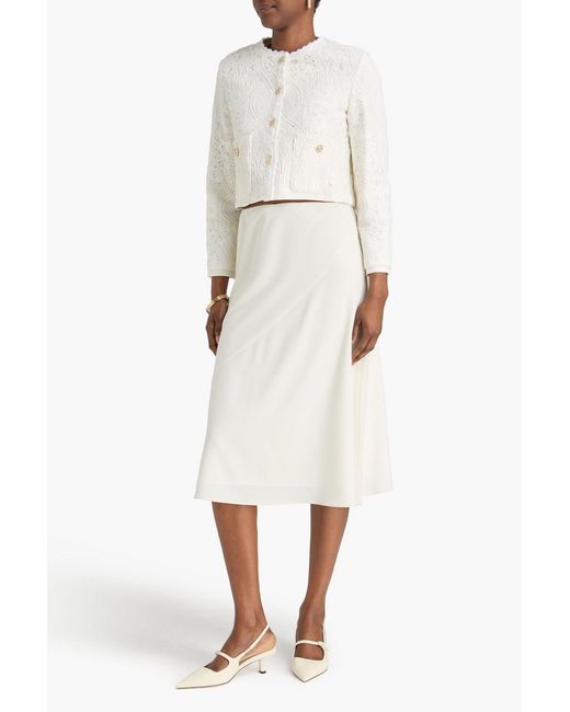 Maje Natural Crocheted Lace Jacket