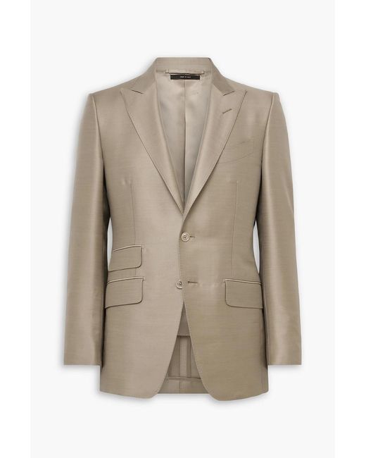 Tom Ford Natural O'Connor Slim-Fit Wool, Mohair And Silk-Blend Twill Suit Jacket for men