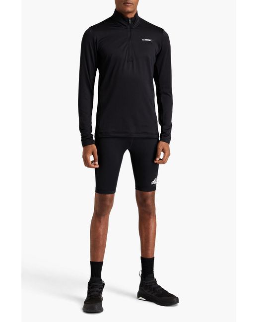 Adidas Originals Black Terrex Tech-jersey Half-zip Jacket for men