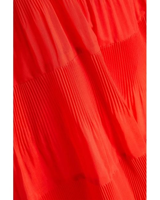 Zimmermann Tiered Plissé-Organza Midi Dress