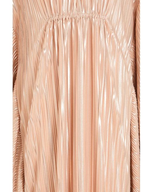 Jonathan Simkhai Metallic Kaftan aus lamé mit falten und cape-effekt