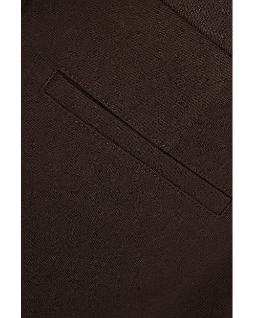 FRAME Black Cropped Stretch-cotton Twill Straight-leg Pants