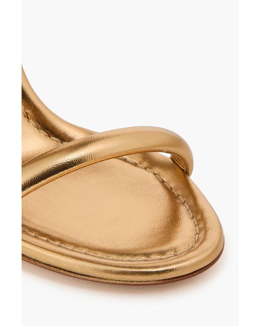 Gianvito Rossi Metallic Adrie Leather Sandals