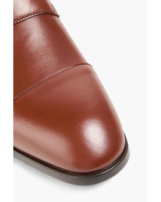 Bally Brown Scardino Leather Monk-Strap Shoes for men