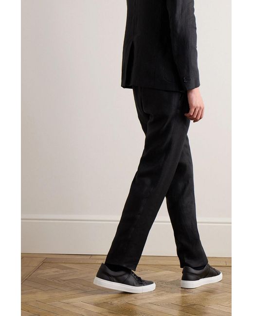 Mr P. Black Philip Linen-Twill Suit Pants for men