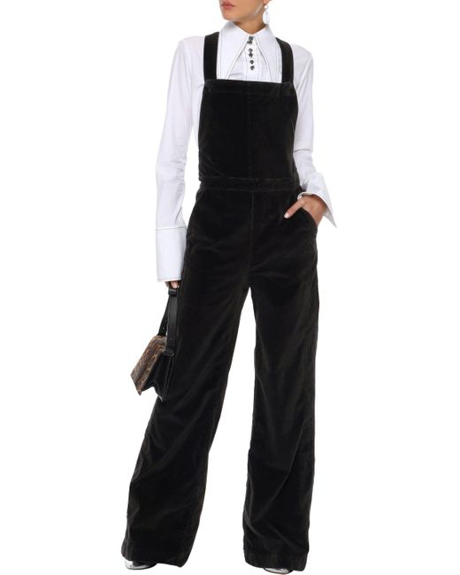Black velvet dungarees 2025