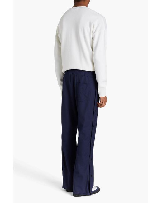 J.W. Anderson Blue Snap-detailed Jersey Track Pants for men