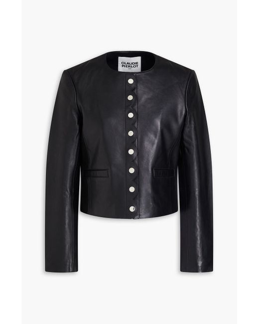 Claudie Pierlot Black Leather Jacket