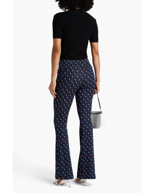 Diane von Furstenberg Blue Greg schlaghose aus jacquard-strick