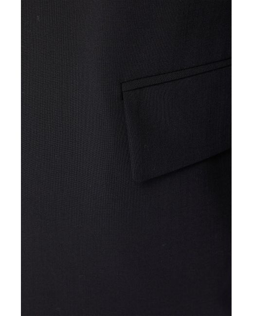 Brunello Cucinelli Black Wool-Blend Crepe Blazer