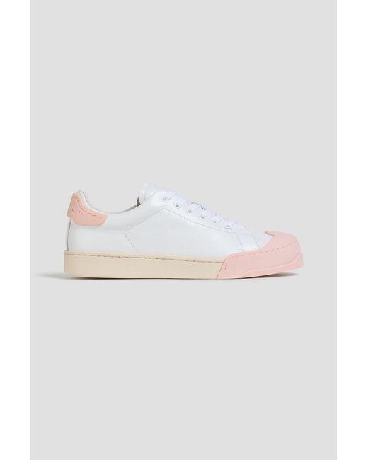 Marni White Dada Leather Sneakers