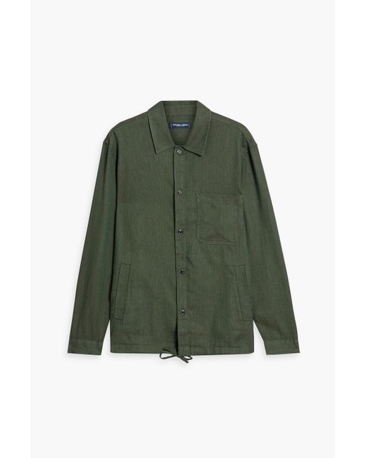 Frescobol Carioca Green Diego Linen And Cotton-blend Jacket for men