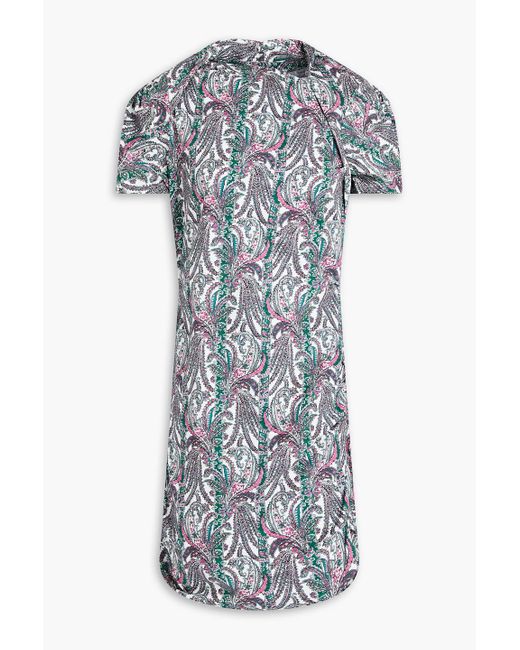 Isabel Marant Gray Minikleid "sibara" aus baumwoll-jersey mit paisley-print