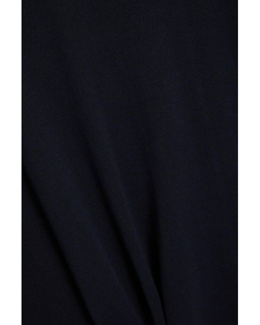Emporio Armani Blue Mulberry Silk Polo Shirt for men
