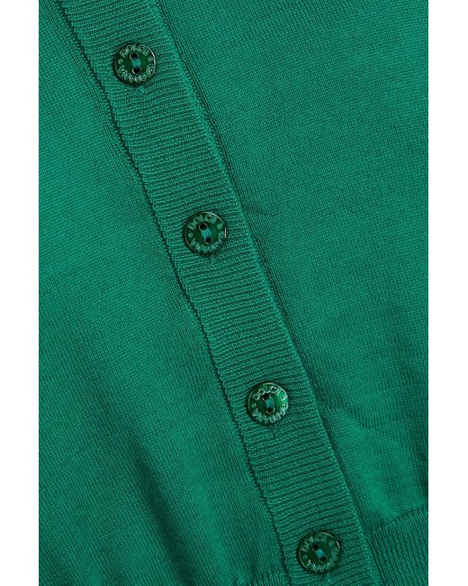 Dolce & Gabbana Green Cropped Cashmere Cardigan