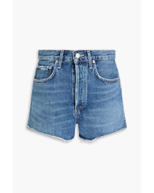Citizens of Humanity Blue Marlow Distressed Denim Shorts