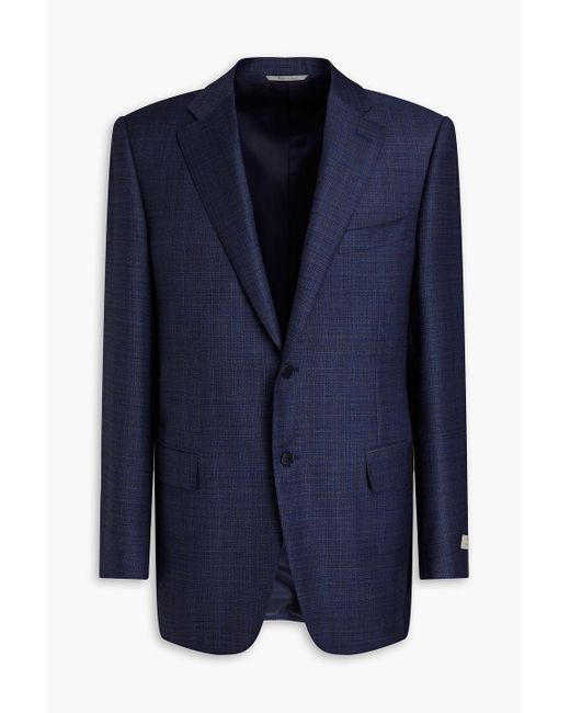 Canali Blue Wool-tweed Blazer for men