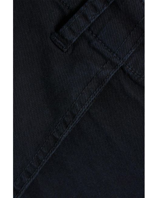 Nili Lotan Blue Cotton-blend Twill Shorts