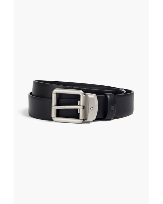 Montblanc Black Leather Belt for men