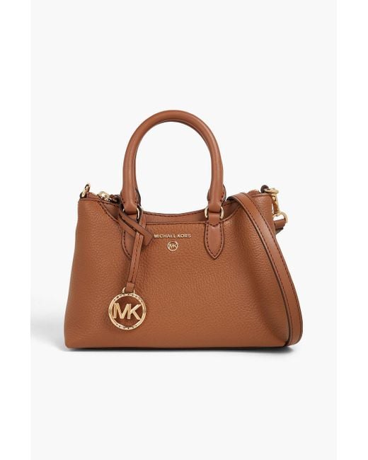 MICHAEL Michael Kors Brown Austen Pebbled-leather Shoulder Bag