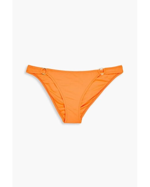 Melissa Odabash Orange Caracas Ring-Embellished Bikini Briefs