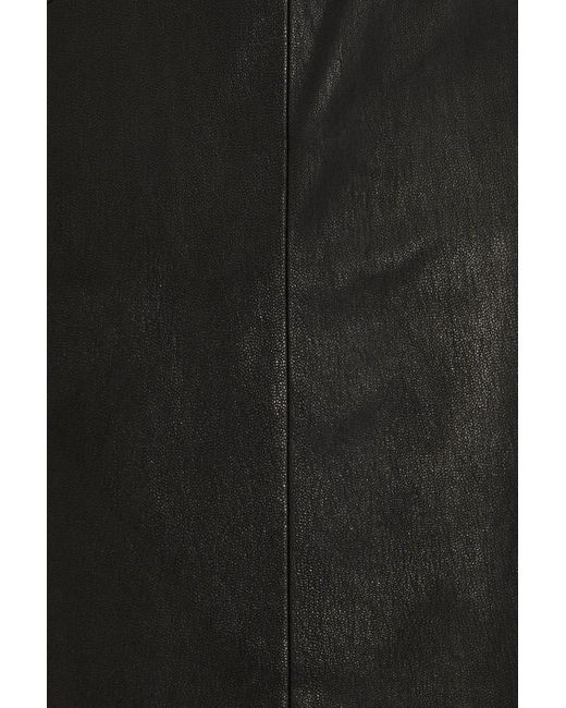 Rick Owens Black One-shoulder Stretch-leather Mini Dress