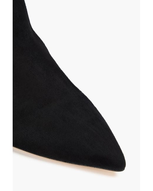 Stuart Weitzman Black Mara 50 Suede Ankle Boots