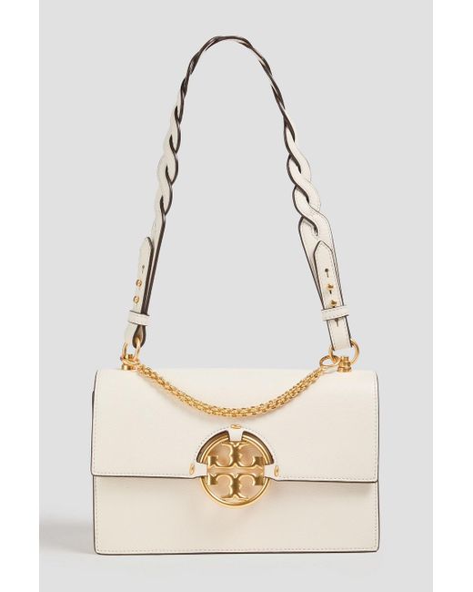Tory Burch Natural Eleanor Pebbled-leather Shoulder Bag