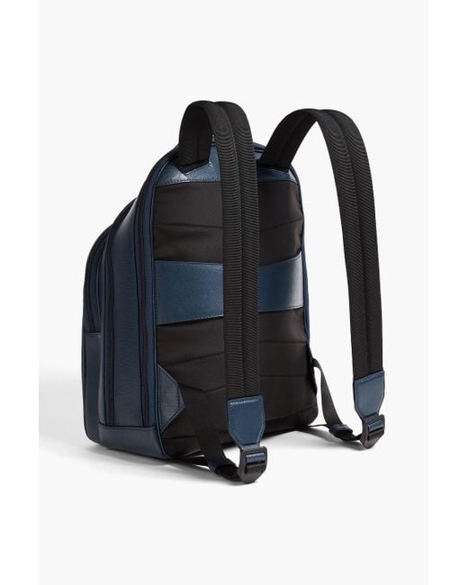 Montblanc Blue Textured-leather Backpack for men