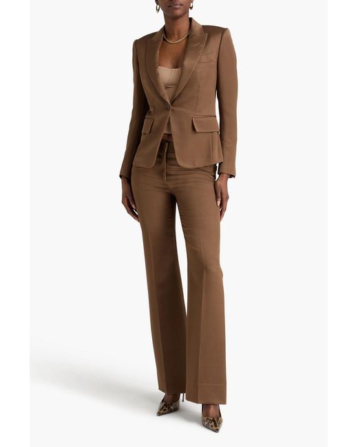 Tom Ford Brown Wool And Silk-Blend Blazer
