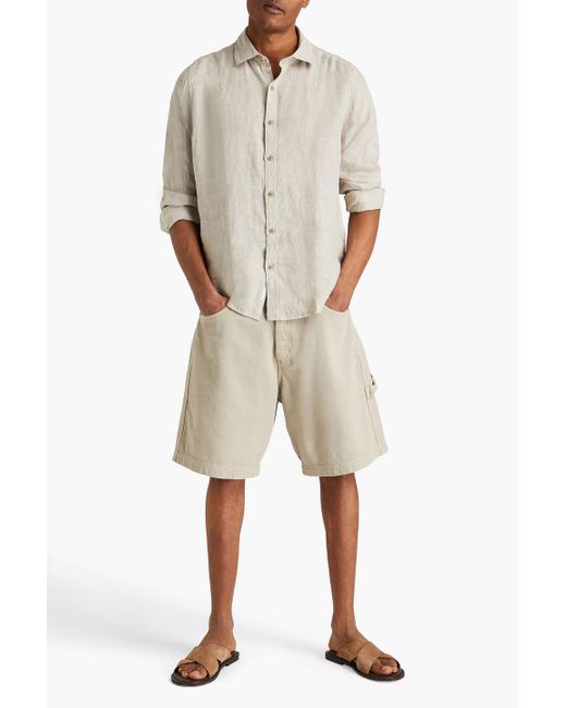 Onia White Linen Shirt for men