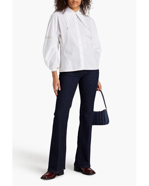 Tory Burch White Cotton-poplin Shirt