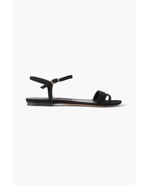Emme Parsons Black Simple Suede Sandals