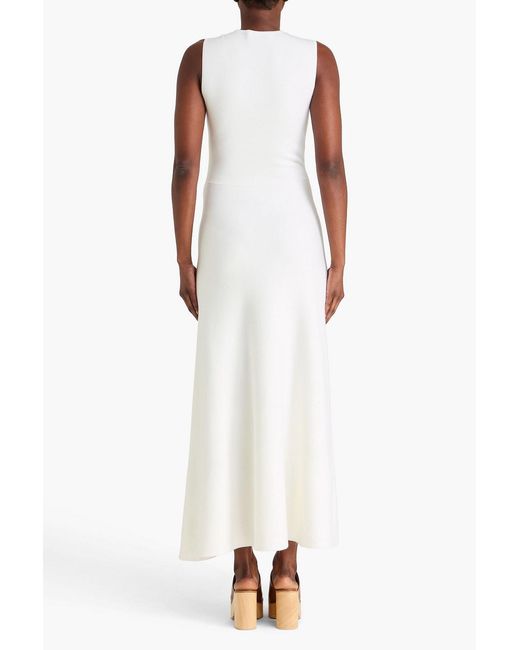 Gabriela Hearst White Doria Wool, Cashmere And Silk-blend Maxi Dress