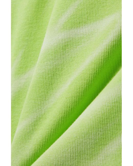 Dion Lee Green Interlink Cutout Tie-dyed Stretch-cotton Mini Dress