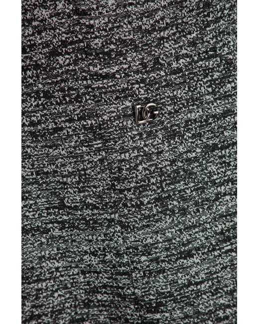 Dolce & Gabbana Gray Kleid aus jacquard