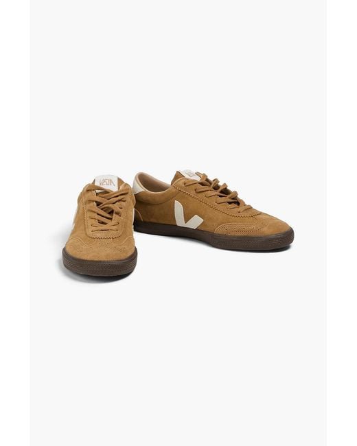 Veja Brown Volley Suede Sneakers for men