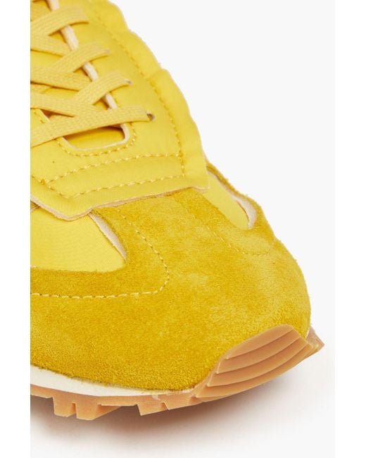 Maison Margiela Sneakers aus shell mit velourslederbesatz in Yellow für Herren