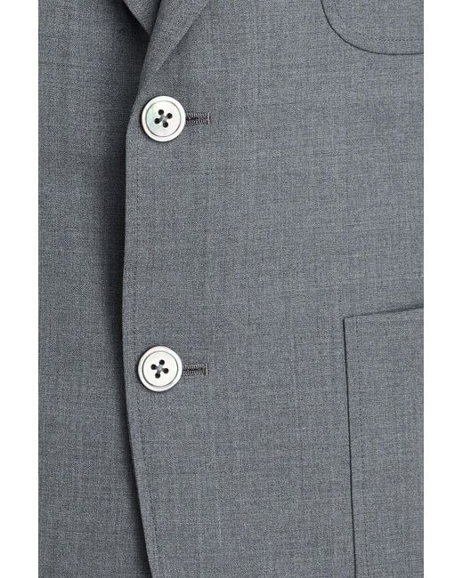 Thom Browne Gray Striped Wool Blazer for men