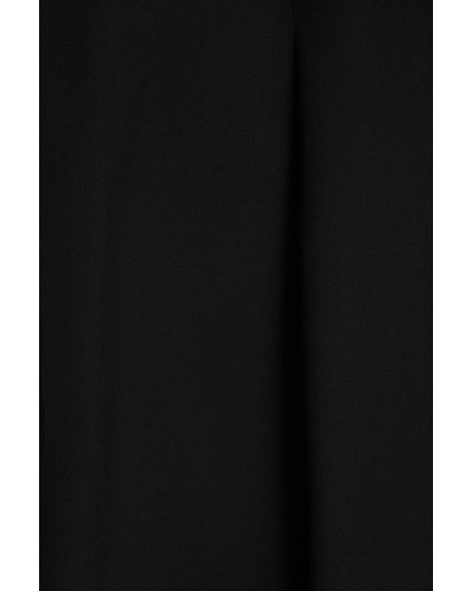Theory Black Embellished Silk-satin Halterneck Top