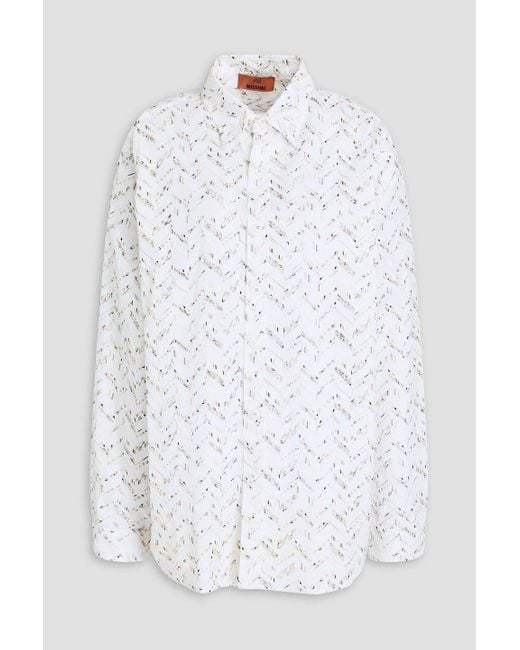 Missoni White Broderie Anglaise Cotton Shirt