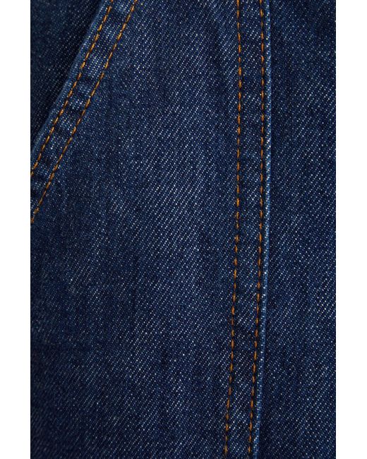 Jonathan Simkhai Blue Axelle High-rise Straight-leg Jeans