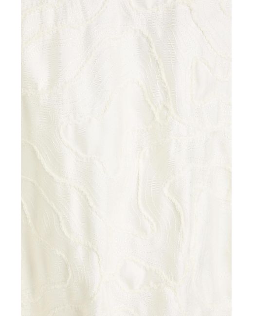 Loulou de Saison Natural Eka Silk-twill Top