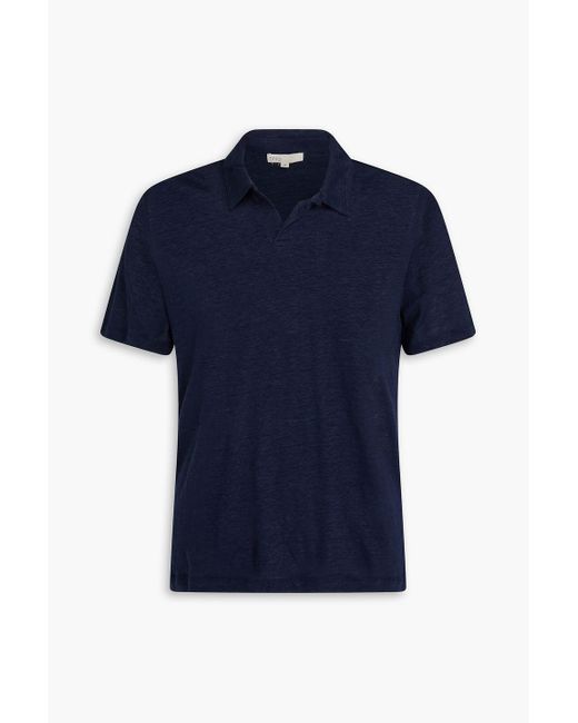 Onia Blue Shaun Linen-jersey Polo Shirt for men