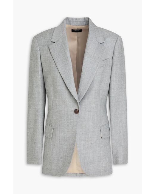 Theory Black Wool-Flannel Blazer