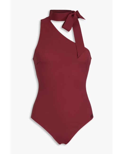 Zimmermann Red Tie-neck Swimsuit