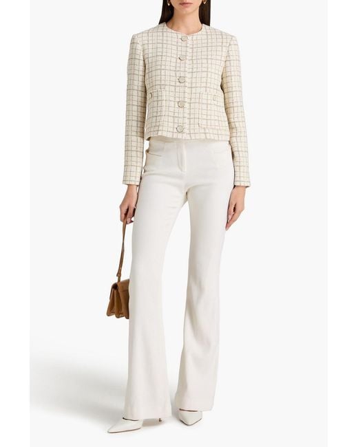 Veronica Beard Natural Andrea Metallic Tweed Jacket