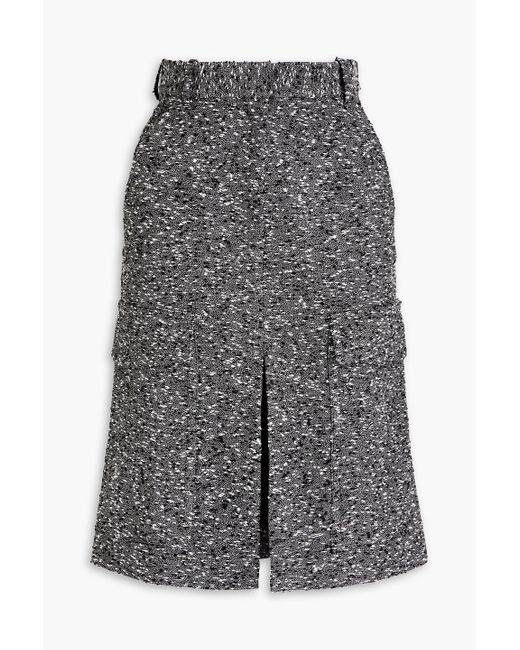 Victoria Beckham Gray Bouclé-tweed Skirt