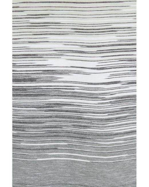 Missoni Gray Cotton And Linen-Blend Polo Shirt for men